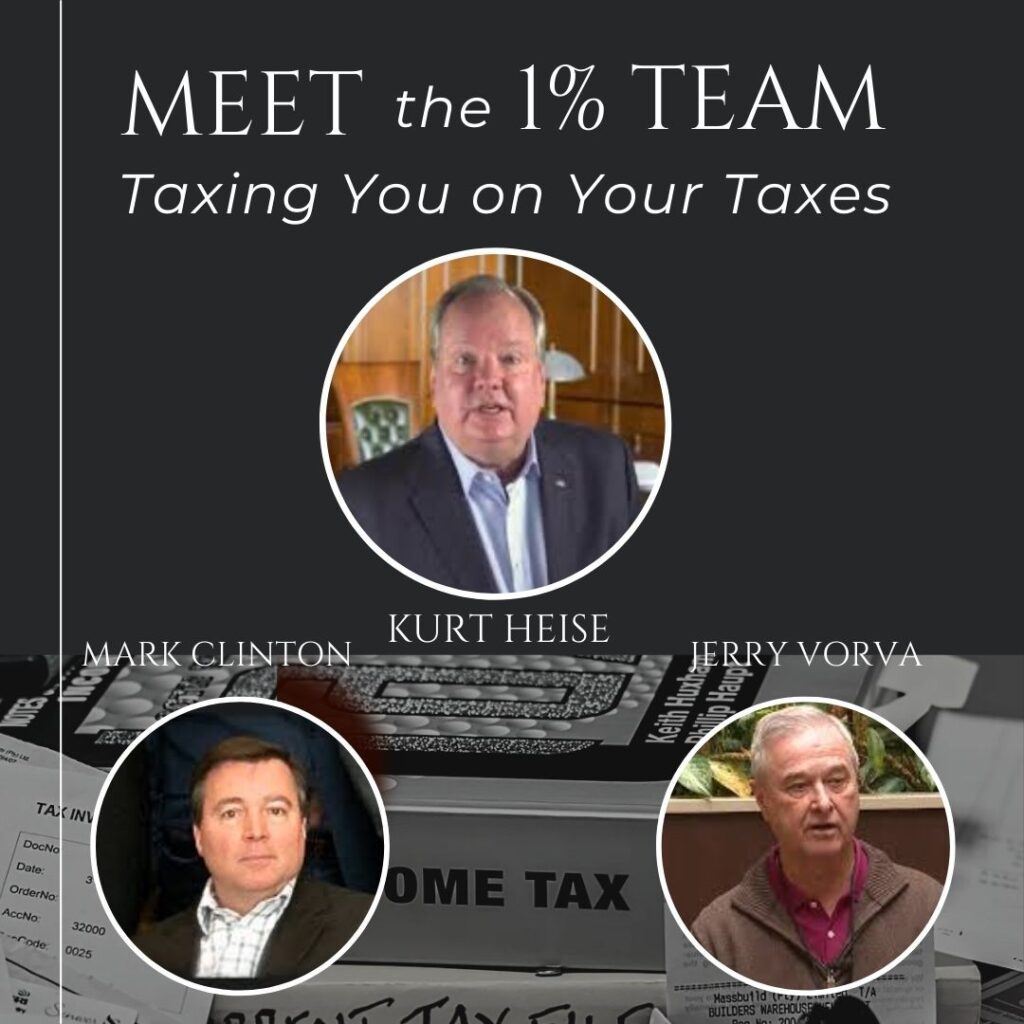 HEISE 1% TAX ON OUR TAXES